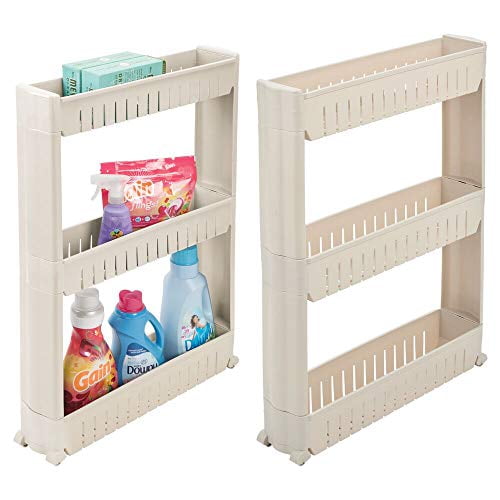 Utility Room mDesign Slim Plastic Rolling Laundry Utility Cart for Laundry Gray Kitchen or Pantry Storage Portable Storage Organizer Trolley Easy-Glide Wheels and 3 Heavy-Duty Shelves Utility Room mDesign Slim Plastic Rolling Laundry Utility Cart for Laundry Gray Kitchen or Pantry Storage Portable Storage Organizer Trolley Easy-Glide Wheels and 3 Heavy-Duty Shelves
